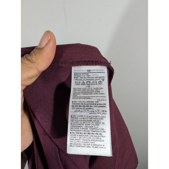 Old Navy Womens Cherry Bark Taylor Wide Leg Pants Sz 3X Workwear Office Business - Picture 8 of 9